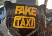 Наклейка на авто FakeTaxi желтая светоотражающая