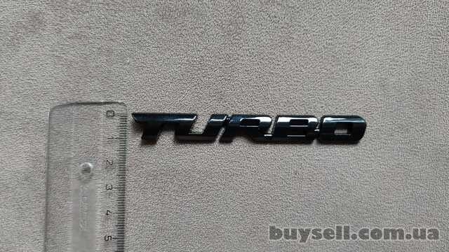 Наклейка на авто Turbo Чёрная Металлическая