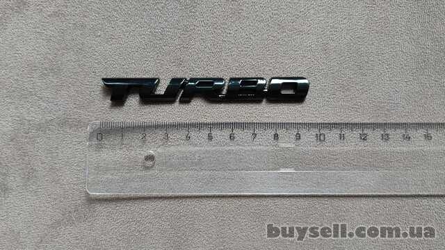 Наклейка на авто Turbo Чёрная Металлическая