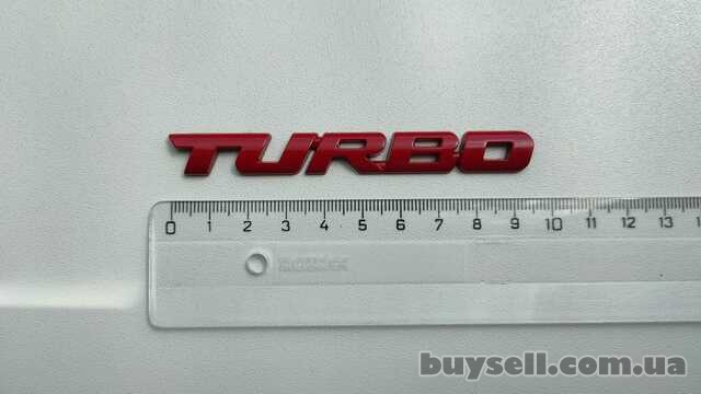 Наклейка на авто Turbo Красная Металлическая турбо