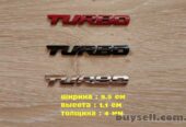 Наклейка на авто Turbo Металлическая турбо