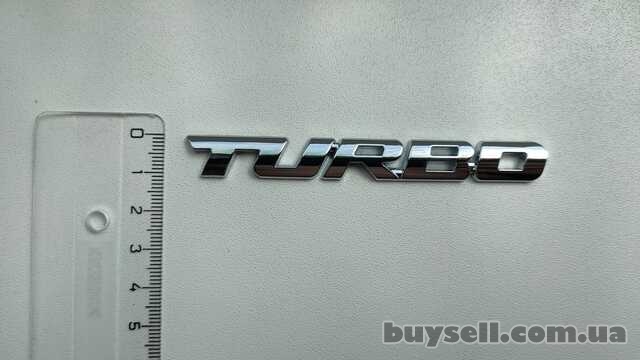 Наклейка на авто Turbo Серебро Металлическая турбо