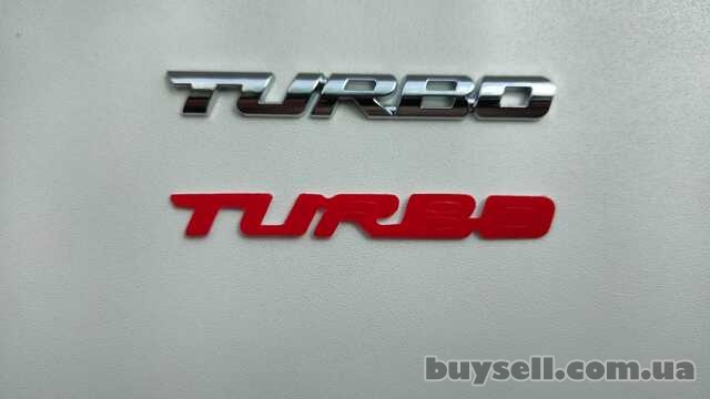 Наклейка на авто Turbo Серебро Металлическая турбо