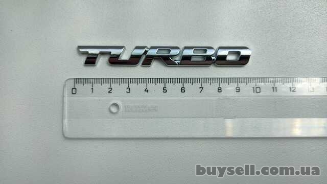 Наклейка на авто Turbo Серебро Металлическая турбо