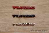 Наклейка на авто Turbo Золото Металлическая турбо