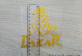 Наклейка на авто Дакар Жёлтая светоотражающая