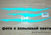Наклейка на авто или мото в виде Царапины Когтем Синяя Светоотражающая