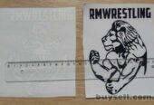 Наклейка на авто Лев rmwrestling Чёрная,  Белая