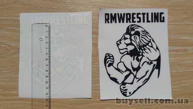 Наклейка на авто Лев rmwrestling Чёрная,  Белая