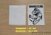 Наклейка на авто Лев rmwrestling Чёрная,  Белая