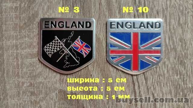 Наклейка на авто,  мото Флаги Стран алюминиевые
