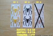 Наклейка на авто Паук пара выпуклая Золото,  Чёрный