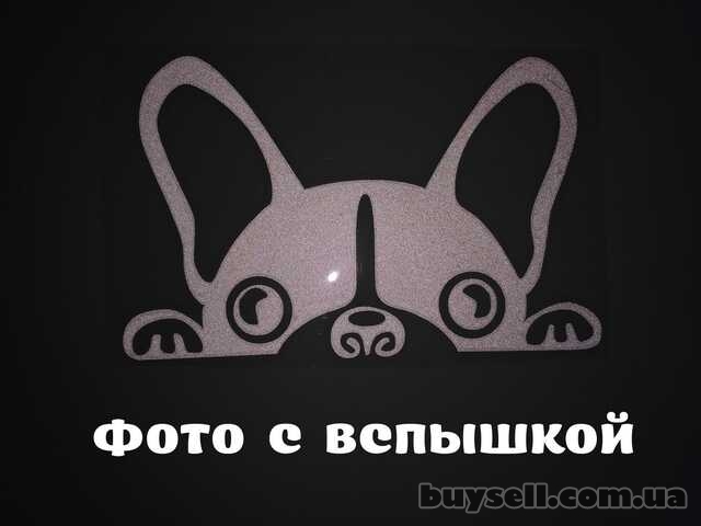 Наклейка на авто Собака светоотражающая Тюнинг авто