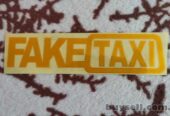 Наклейка на автомобиль FakeTaxi Жёлтая светоотражающая