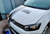 Наклейка на капот авто две полоски + WRC Чёрная