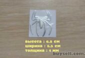 Наклейка на мото,  авто Паук серебро
