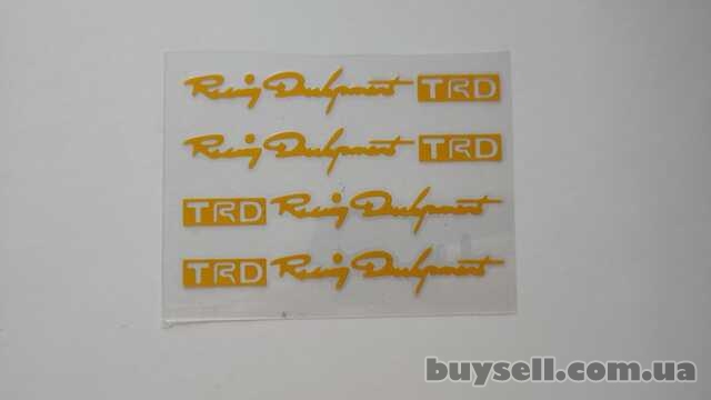 Наклейки на ручки авто TRD жёлтая
