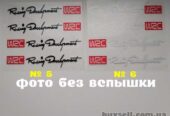 Наклейки на ручки Черная номер 5, Белая номер 6 светоотражающая с крас