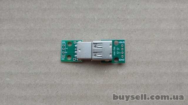 Разъем USB типа Б (папа)  и Разъем USB типа A (мама)  на плате