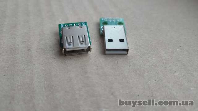 Разъем USB типа Б (папа)  и Разъем USB типа A (мама)  на плате