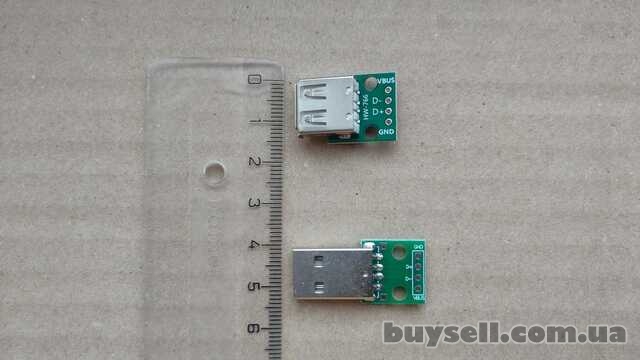 Разъем USB типа Б (папа)  и Разъем USB типа A (мама)  на плате