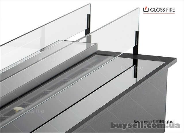 Дизайнерский биокамин SLIDER glass 1000 Gloss Fire