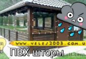Гибкие окна для веранды из деревянного бруса