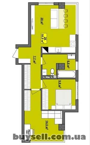 2к.  квартира у центрі міста
