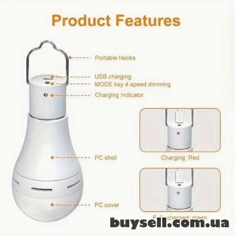 Акумуляторна LED-лампочка 7Вт з пультом дистанційного керування,  5 го