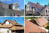 Кровельные работы Софиевская Борщаговка.  Замена кровли.  Монтаж кровл