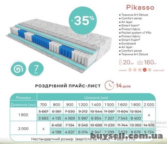 Матрац Artist Picasso скручений у вакуумній упаковці.  Акція-35%!
