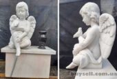 Виготовлення мармурових пам’яток ангела на замовлення для для дітей та