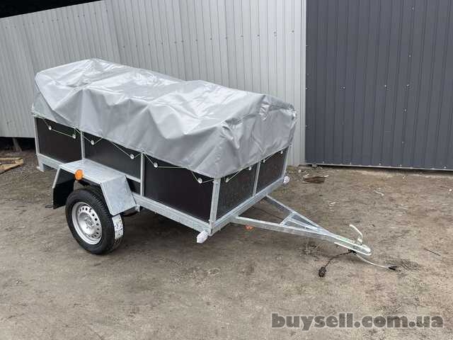 Новий причіп до авто 210х130х40 з оцинкованою рамою,  борти бакеліт