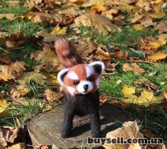 Красная Панда игрушка валяная из шерсти интерьерная подарок сувенир