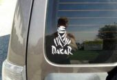 Наклейка Dakar на авто – мото Дакар Чёрная