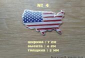 Наклейка Флаг Америка алюминиевые на авто или мото