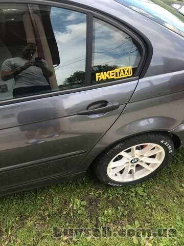 Наклейка на авто FakeTaxi Белая,  Желтая светоотражающая Тюнинг авто