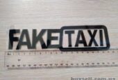 Наклейка на авто FakeTaxi Черная