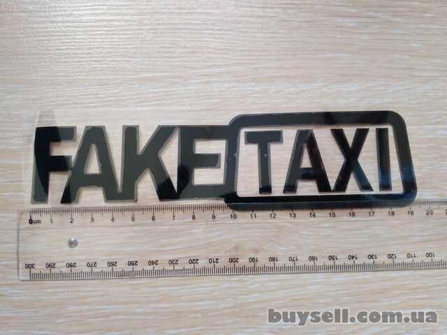 Наклейка на авто FakeTaxi Черная