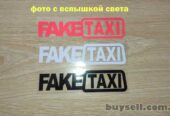 Наклейка на авто FakeTaxi Красная,  Черная,  Белая