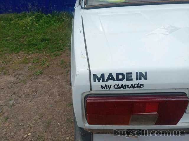 Наклейка на авто Made in my garage Чёрная