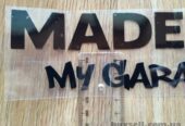 Наклейка на авто Made in my garage Чёрная