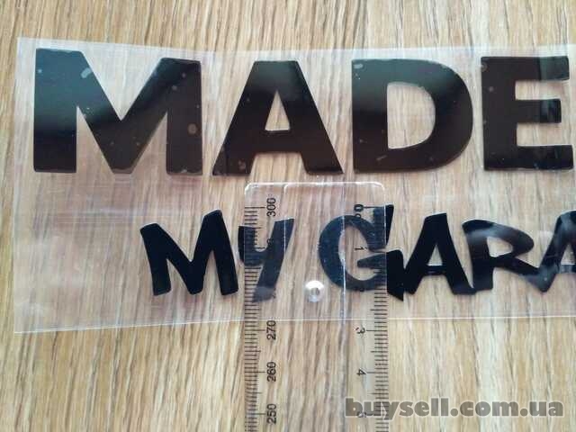 Наклейка на авто Made in my garage Чёрная