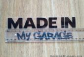 Наклейка на авто Made in my garage Чёрная