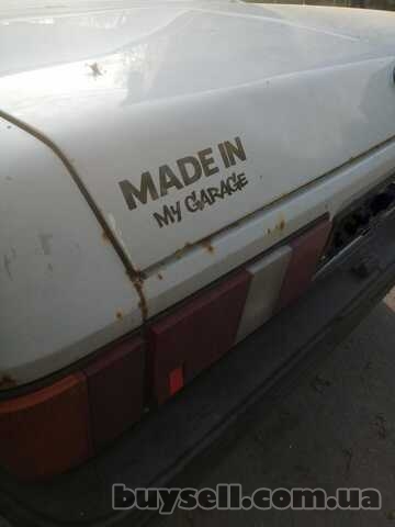 Наклейка на авто Made in my garage Чёрная , Белая светоотражающая