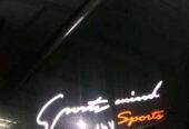 Наклейка на авто Sport mind produced by sports Белая с красным