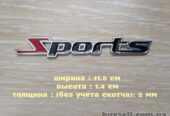 Наклейка на авто Sports Металлическая на авто или мото не ржавеют