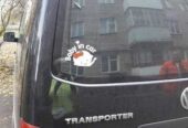 Наклейка на авто Девочка Белая светоотражающая