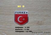 Наклейка на авто Флаг Турции алюминиевые на авто