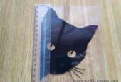 Наклейка на авто Кот Чёрная